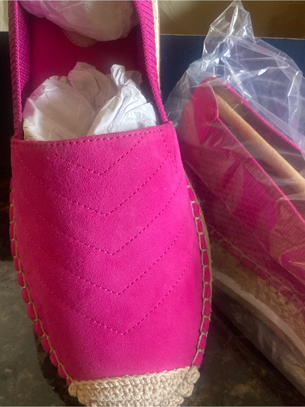 Cole Haan Fuchsia  Suede Espadrille Slip-On